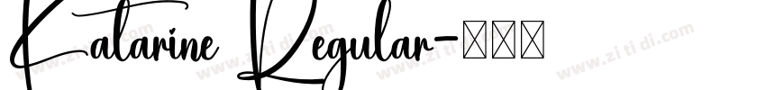 Katarine Regular字体转换